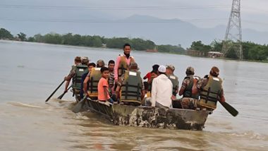 Assam Floods: Parents Use Boats to Bring Children to Primary School Surrounded by Water in Dhemaji