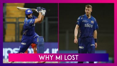 Mumbai Indians vs Sunrisers Hyderabad IPL 2022: 3 Reasons Why MI Lost