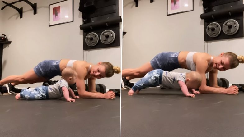 Watch: 5-Month-Old Baby Does Plank With Mom Like a Champ in Viral Video