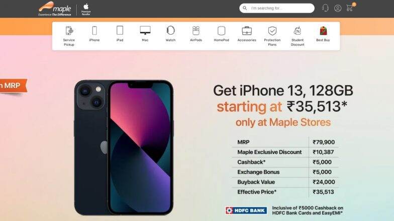 Apple iPhone 13 at effective price of Rs 35,513 on Maple: Here's how it  works