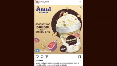 Amul Ice Cream Introduces Isabgol With Cashew and Fig; Twitterati React