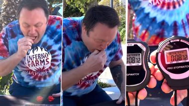 US Man Eats World’s Hottest Chilli 'Carolina Reaper' To Set Guinness World Record; Watch Video