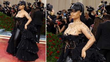 Met Gala 2022: Nicki Minaj Puts On A Busty Display In A Black Tulle Gown (View Pics)