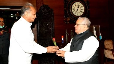 India News | Ashok Gehlot Meets Rajasthan Governor, Expresses Concern over Riots in Karauli, Jodhpur