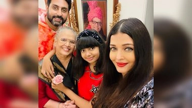 Entertainment News | Aishwarya Rai Bachchan Gives Glimpse of Her Mother's Birthday Celebrations