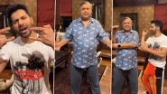 Jug Jugg Jeeyo Star Varun Dhawan Performs the Hook Step From The Punjaabban Song With Father David Dhawan (Watch Video)