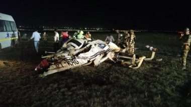 Chhattisgarh Helicopter Crash: Training Chopper Crashes at Airport in Raipur, Two Pilots Killed; CM Baghel Expresses Grief