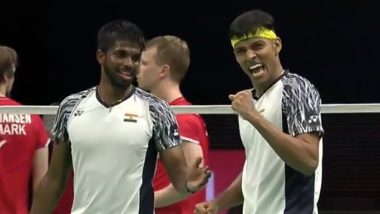 Chirag Shetty & Satwiksairaj Rankireddy Give India 2–0 Lead in Thomas Cup 2022 Final, Beat Kevin Sanjaya Sukamuljo & Mohammad Ahsan