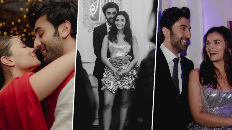 Alia Bhatt Shares Sweet Photos With Hubby Ranbir Kapoor on Their One-Month Anniversary! (View Pics)