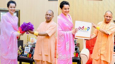 Kangana Ranaut Meets UP Chief Minister Yogi Adityanath at His Official Residence (View Pics)