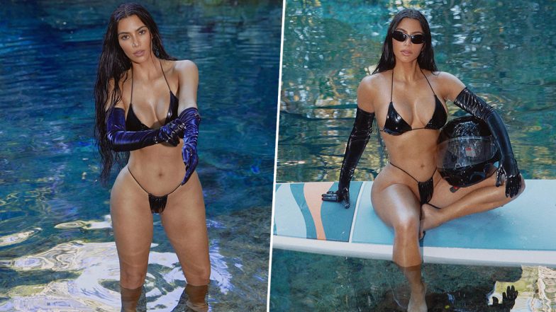 Kim Kardashian Flaunts Her Hourglass Figure In Bikini As She Poses For