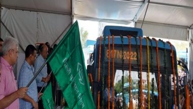India News | Arvind Kejriwal Flags off 150 Electric Buses in Delhi