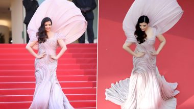 Cannes 2022: Aishwarya Rai Bachchan Aces the Red Carpet Look During Armageddon Time Premiere (Watch Video)