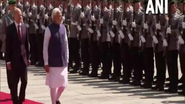 World News | PM Modi Receives Guard of Honour at Federal Chancellery in Berlin