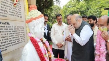 India News | Amit Shah Pays Homage to Shri Basavanna on Basava Jayanti in Bengaluru