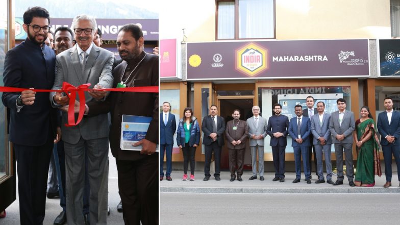 Aaditya Thackeray Inaugurates Maharashtra Pavilion at Davos, Switzerland; Tweets 'A Stronger Maharashtra for a Stronger India'