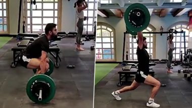 Virat Kohli Grinds It Out in the Gym With Wife Anushka Sharma (Watch Video)