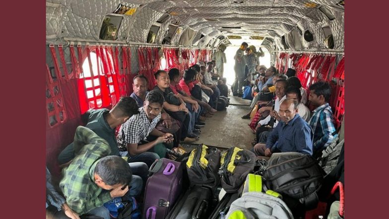 Assam Floods: Indian Air Force Deploys Choppers to Rescue Flood-Affected People