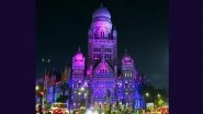 Mumbai: BMC Headquarters Illuminate in Purple and Blue To Create Awareness for Huntington's Disease