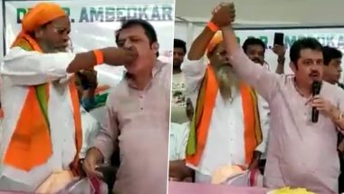 Karnataka Congress MLA BZ Zameer Khan Feeds Dalit Community’s Swami Narayana, Eats Same Chewed Food To Set Example Against Caste Discrimination (Watch Video)