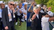 Carlo Ancelotti Smokes Cigar, Dances As Real Madrid Celebrate 35th La Liga Title (See Pics and Video)