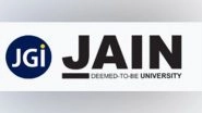 Business News | JAIN (Deemed-to-be University)'s Centre for Creative Arts and Design Announces Undergraduate and Post-Graduate Programs in Communication Design, Fashion Design, Film & Media and Interactive Media and Coding