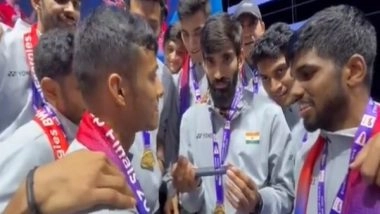 Sports News | PM Modi Calls Up Indian Team After Historic Thomas Cup Win, Invites Them to Share Their Experiences