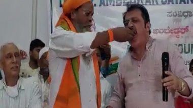 India News | Karnataka Cong MLA Feeds Dalit Swamiji, Asks Him to Remove Food and Eats It