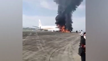 World News | 25 Injured After Passenger Plane Catches Fire on Runway in China's Chongqing