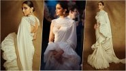 Cannes 2022: Deepika Padukone Bids Adieu to Cannes Film Festival in White Ruffle Saree (View Pics)