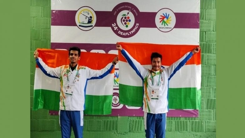 Deaflympics 2022: Dhanush Srikanth Bags Gold, Shourya Saini Claims Bronze in Men's 10m Air Rifle