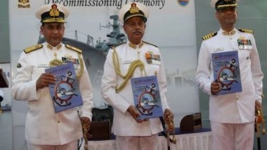 India News | INS Gomati Bids Adieu After 34 Years of Service, Decommissioned at Mumbai Dockyard