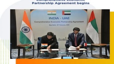 World News | First Shipment Under India-UAE CEPA Flags off from New Delhi for Dubai