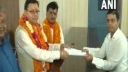 Uttarakhand CM Pushkar Singh Dhami Files His Nomination for Champawat Assembly By-polls