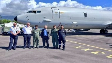 World News | Indian Navy Aircraft Arrives at La Reunion Island for Interaction with French Navy