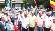 India News | Bengaluru: AAP Protests Against 'poor' Construction Work at Vajpayee Stadium