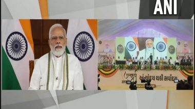 PM Narendra Modi Virtually Addresses ‘Utkarsh Samaroh’ in Gujarat’s Bharuch