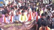 India News | West Bengal: Suvendu Adhikari Holds Protest March Against Tribal Land Acquisition