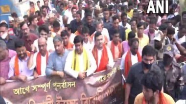 India News | West Bengal: Suvendu Adhikari Holds Protest March Against Tribal Land Acquisition