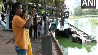 World News | Burnt Buses, Submerged Cars Become Selfie Points Outside Sri Lanka's PM Residence