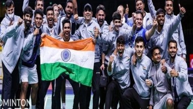 Sports News | Amit Shah Congratulates Indian Badminton Team for Clinching Its First-ever Thomas Cup