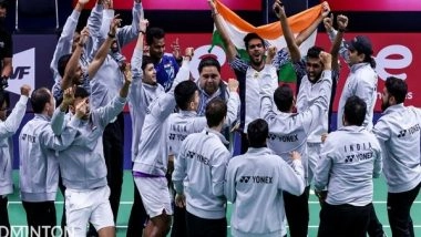 Sports News | PM Modi Congratulates Indian Badminton Team for Clinching Its First-ever Thomas Cup Trophy