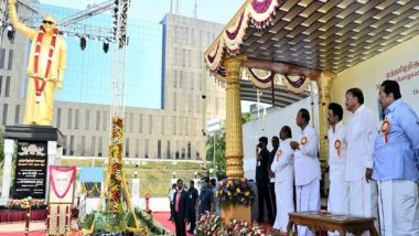 India News | Vice President Unveils Statue of Former Tamil Nadu CM Karunanidhi, Calls Leader 'visionary'
