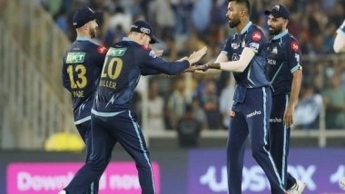 Sports News | IPL 2022: Hardik's Three-wicket Haul Restricts RR at 130/9 Against GT in Summit Clash