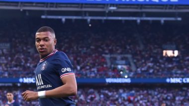 PSG 5-0 Metz, Ligue 1 2021-22: Kylian Mbappe Nets Hat-trick After his Contract Renewal (Watch Goal Video Highlights)