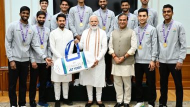 Sports News | Your Victories Are Inspiring Generations in Sports: PM Modi to Thomas Cup Team