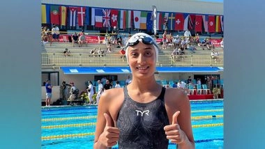 Sports News | Maana Patel Records India's New Best Time in Women's 100m Backstroke