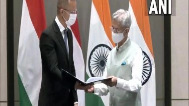 World News | EAM Jaishankar Signs MoU with Hungarian FM on International Solar Alliance