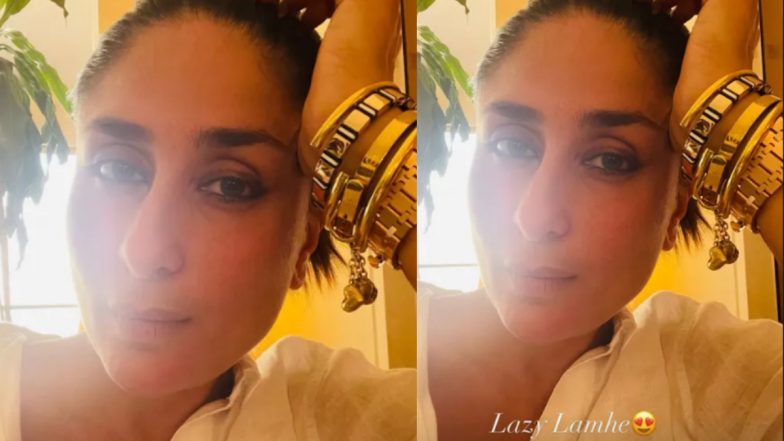 Kareena Kapoor Khan Gives a Sneak-Peek of Her ‘Lazy Lamhe’ Via Her Recent Selfie (View Pic)