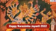 Narasimha Jayanti 2022 Images & HD Wallpapers for Free Download Online: Wish Happy Narasimha Jayanti With WhatsApp Messages, Quotes and Greetings
